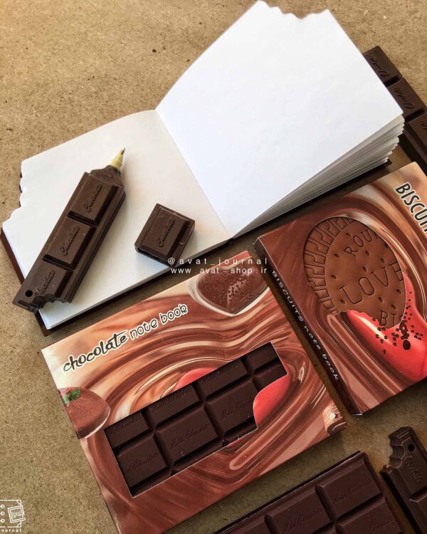 دفترچه شکلاتی بهمراه خودکار