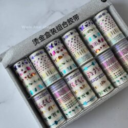 پک چسب طلاکوب رنگین کمونی 5 عددی