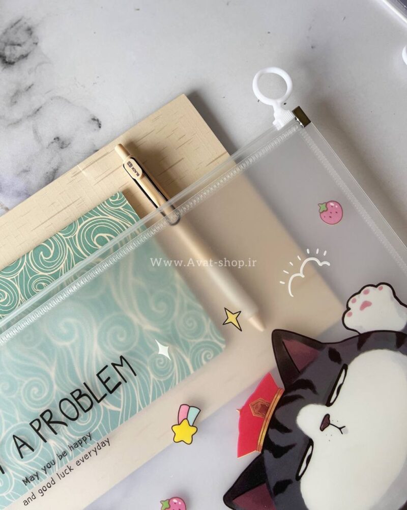 پوشه آ4 شفاف طرح گربه