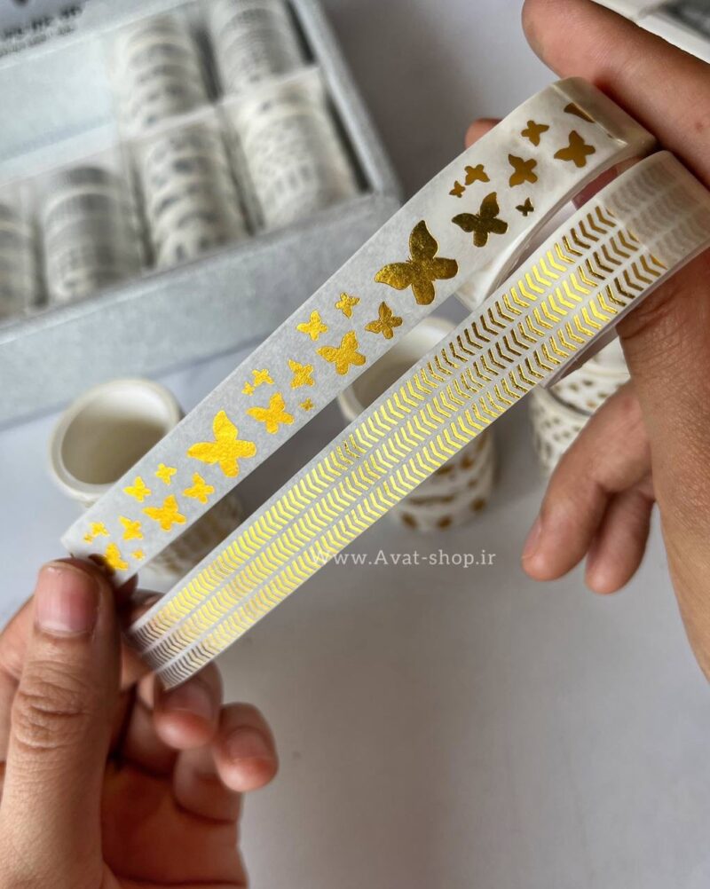 پک چسب طلاکوب طلایی 5 عددی