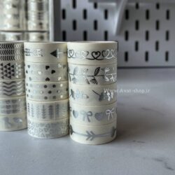 پک چسب نقره کوب نقره ای 5 عددی