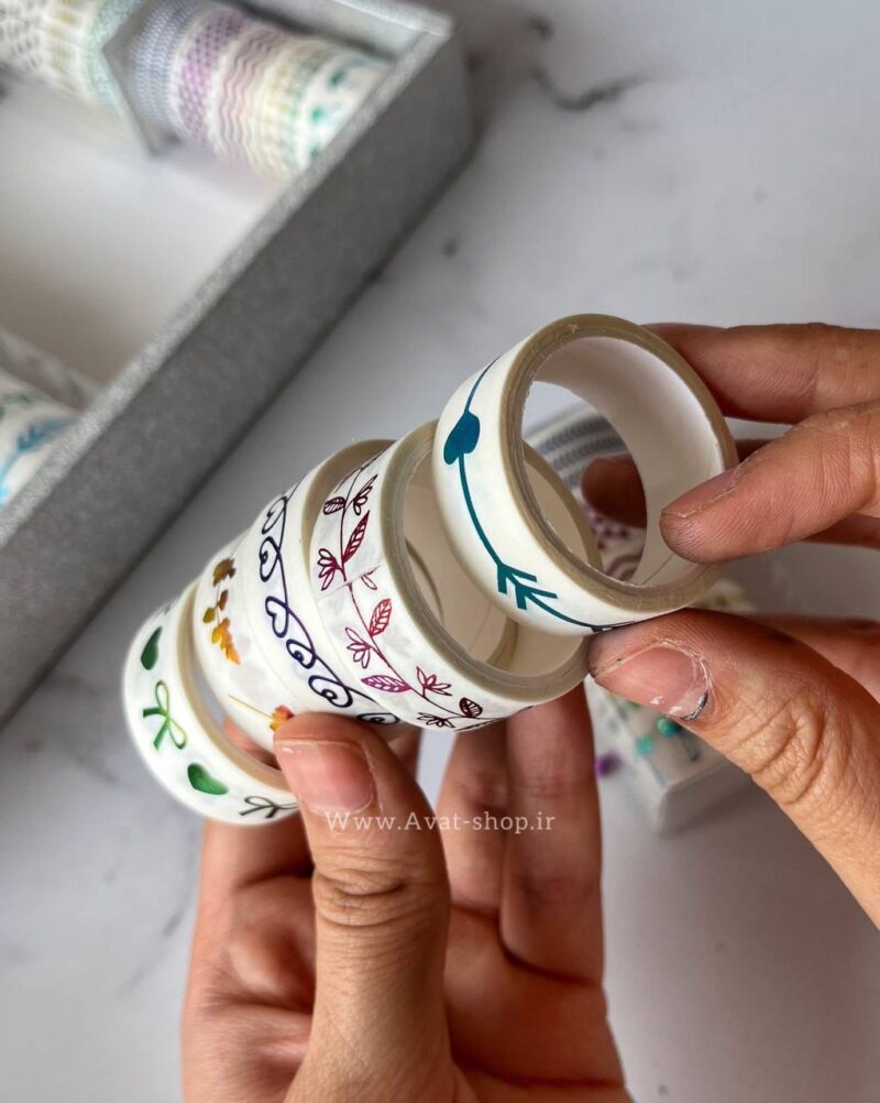 پک چسب طلاکوب رنگین کمونی 5 عددی