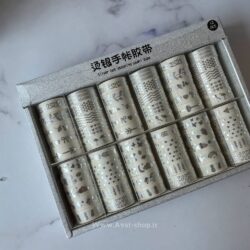پک چسب نقره کوب نقره ای 5 عددی