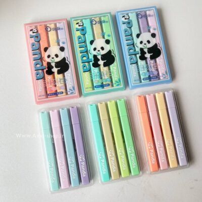 هایلایتر پاستلی ۴ عددی طرح پاندا