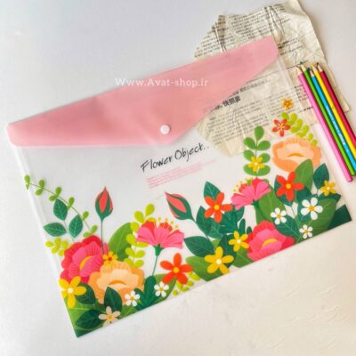 پوشه شفاف طرح گل