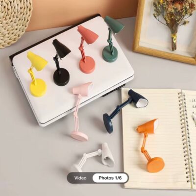 مینی چراغ مطالعه رنگی گیره ای طرح دار