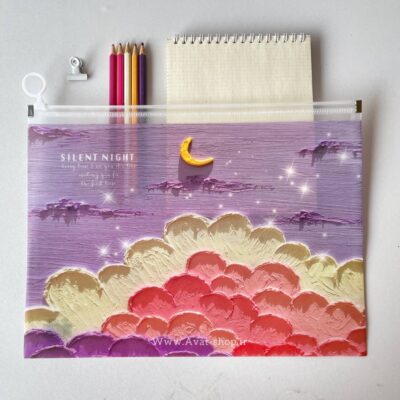 پوشه زیپی آ۴ شفاف طرح طبیعت