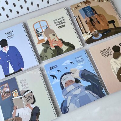 دفتر 70 برگ جلد سخت خشتی حاشیه دار سری کد 9230